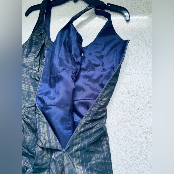 Cecilie Bahnsen gorgeous asymmetrical hem , metallic hint striped pleated dress - Picture 14 of 14